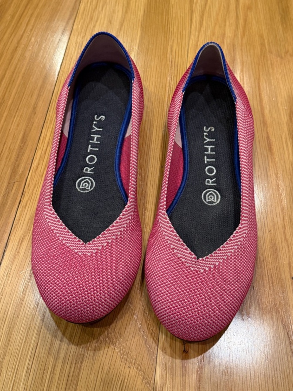 Rothy's Pink Knit Slip-On Flats